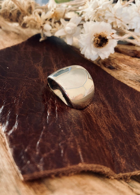 The Silver Polished Dome Ring