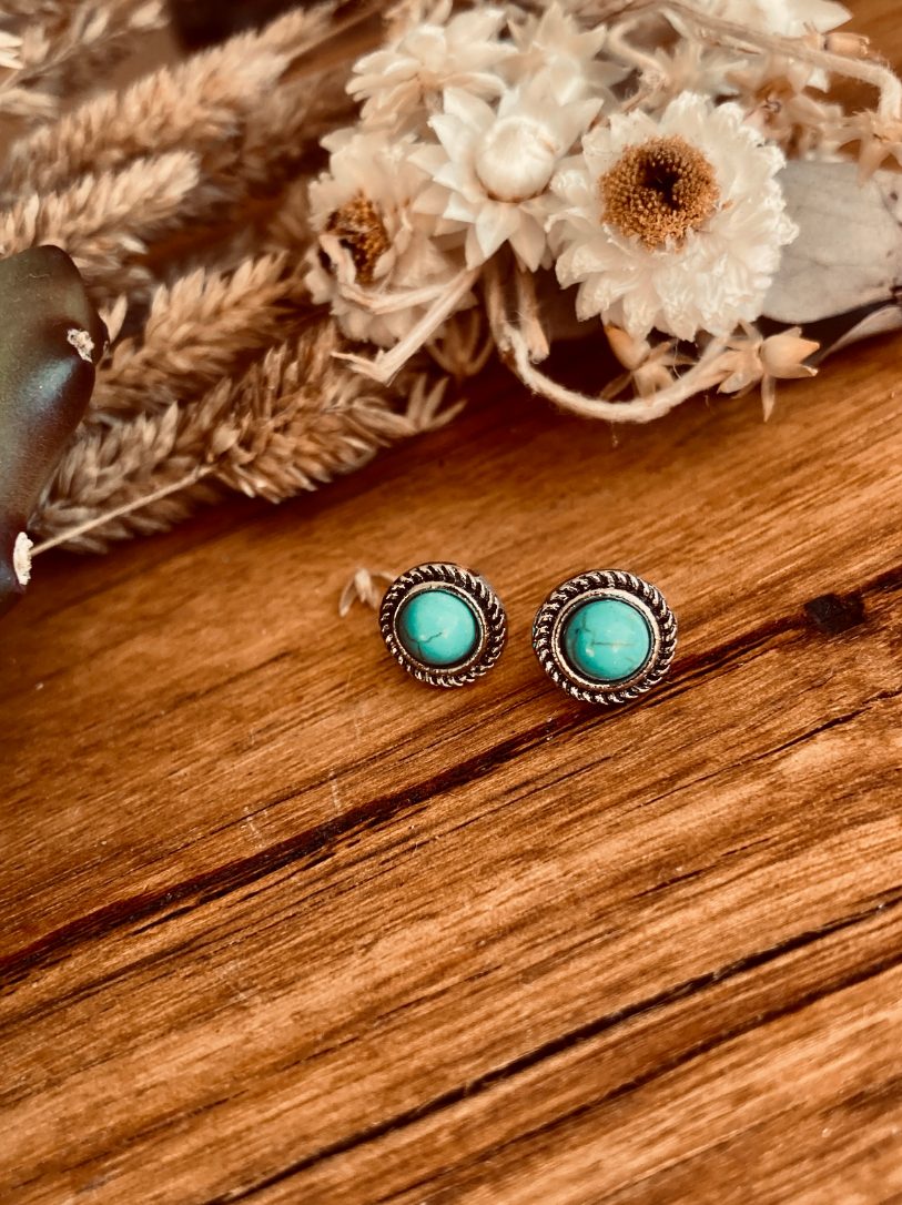 Turquoise Stud Western Earrings
