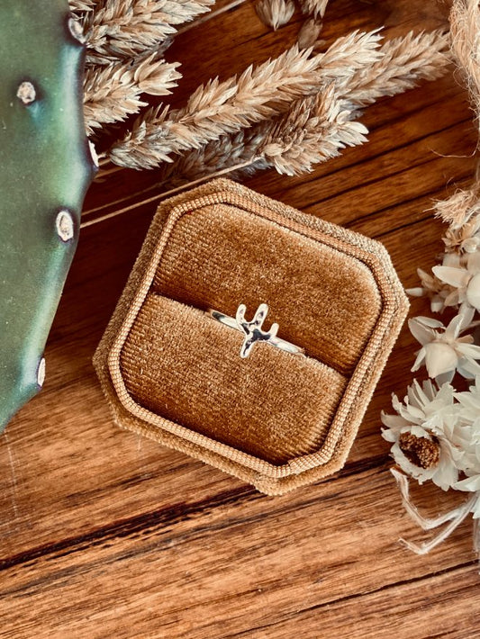 Silver Little Cactus Ring