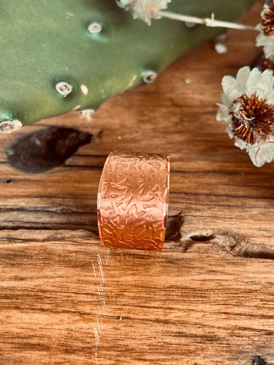 Hammered Copper Band Ring