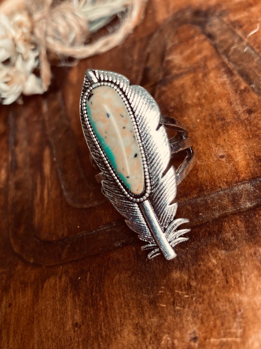 Bohemian Feather Ring