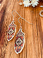 Southwest Copper Feather Earrings