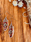 Southwest Copper Feather Earrings