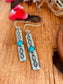 Turquoise Bar Western Earrings