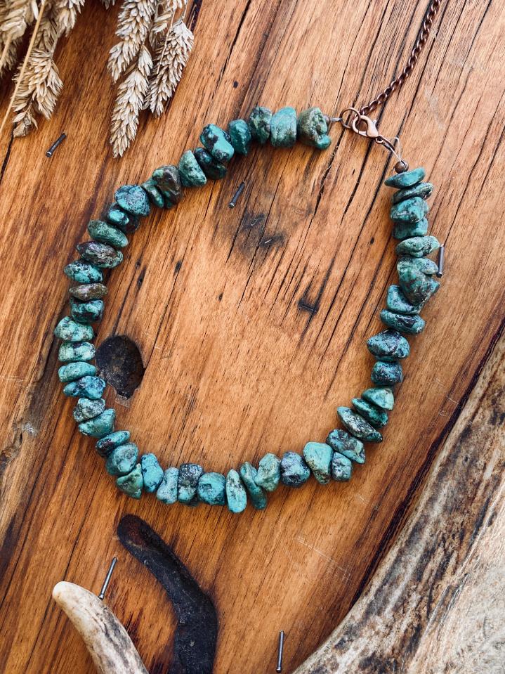 Natural Turquoise Choker Necklace